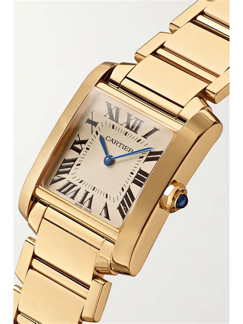 cartier tank solid gold|cartier gold tank francaise.